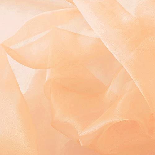 1 Yard Sparkle Crystal Sheer Organza Fabric, 60? Wide Shiny 100% Polyester Fabric for Fashion, Crafts, Decorations