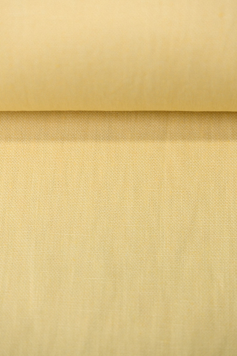 1 Yard Solid Corn Yellow Pure Linen Canvas Fabric 10.5 oz Softened 58 Inches Wide