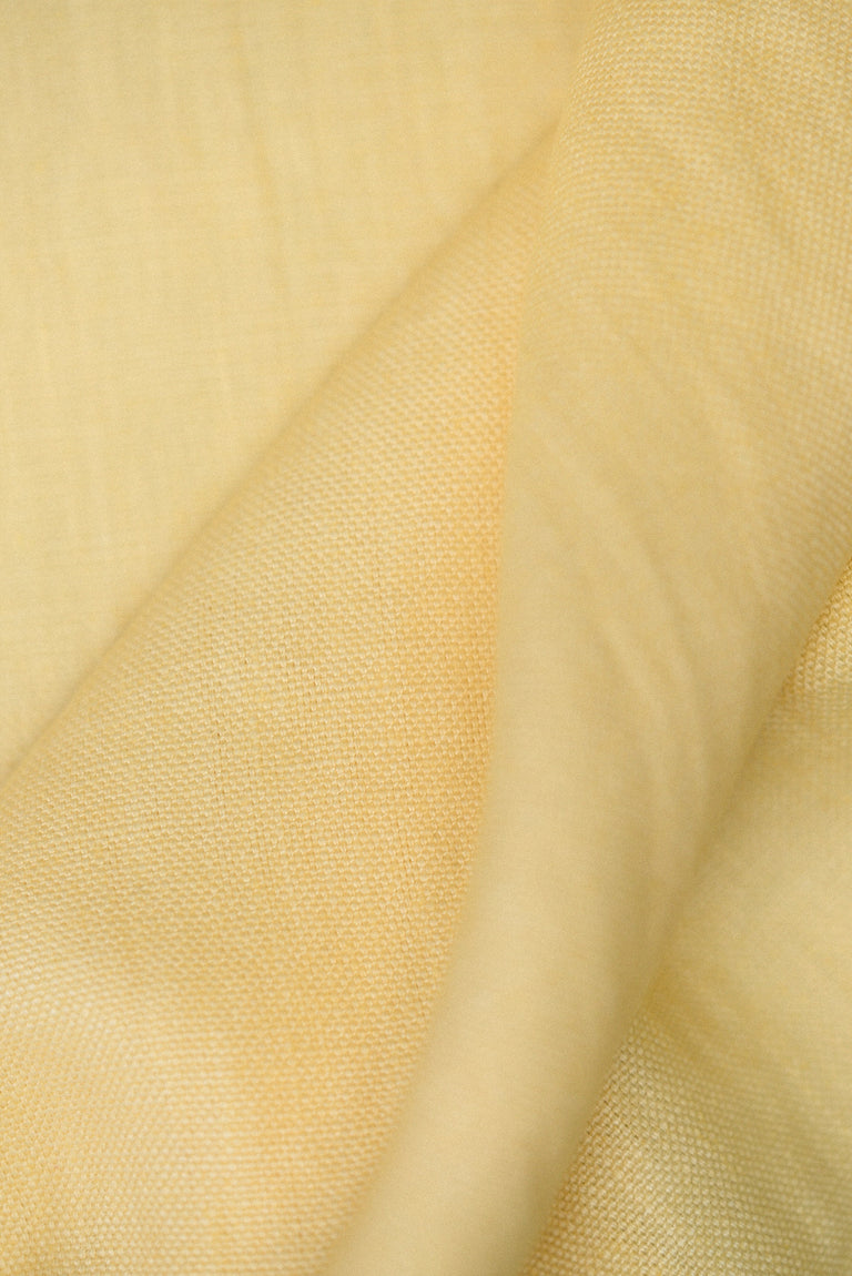 1 Yard Solid Corn Yellow Pure Linen Canvas Fabric 10.5 oz Softened 58 Inches Wide