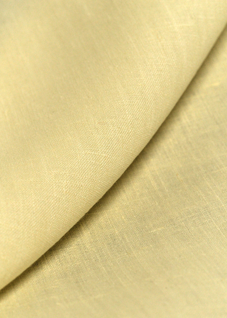 1 Yard Pale Yellow Softened Linen Fabric, Lightweight Solid 58 Inches Wide for Apparel and Home Décor