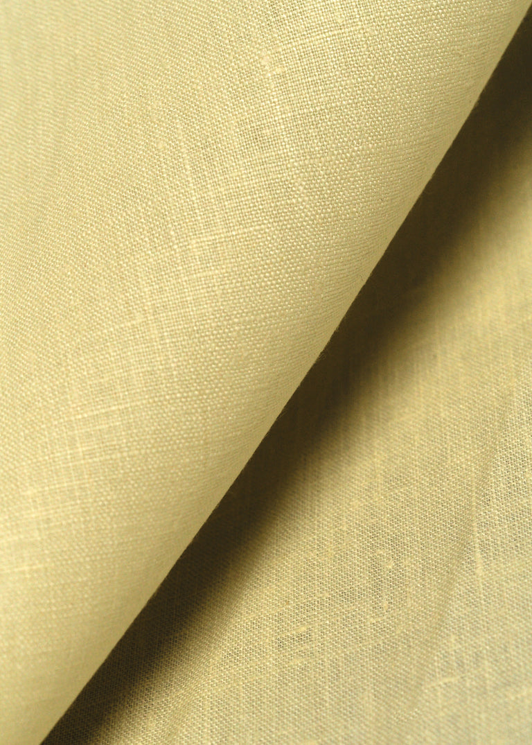 1 Yard Pale Yellow Softened Linen Fabric, Lightweight Solid 58 Inches Wide for Apparel and Home Décor