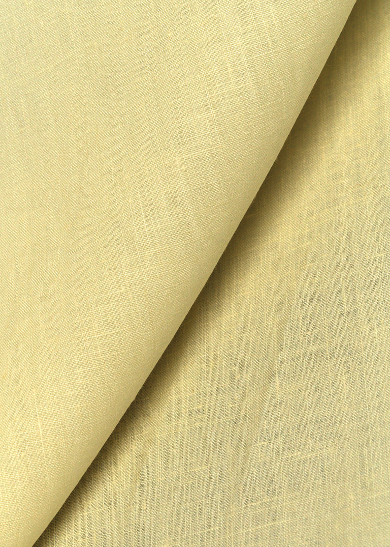 1 Yard Pale Yellow Softened Linen Fabric, Lightweight Solid 58 Inches Wide for Apparel and Home Décor
