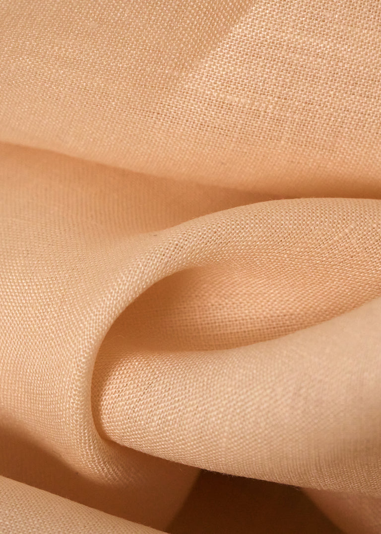 1 Yard Peach Linen Fabric Softened Lightweight Solid 55 Inches Wide for Garments and DIY Projects