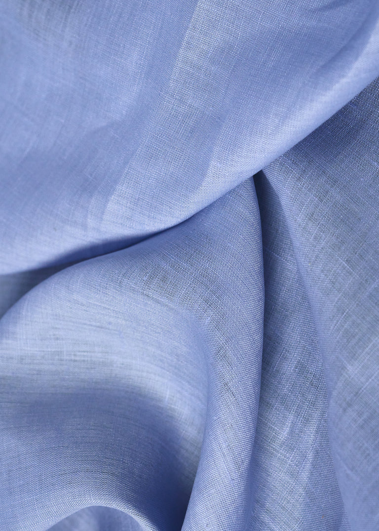 1 Yard Periwinkle Linen Fabric Softened Lightweight Solid 55 Inches Wide for Apparel and Crafts