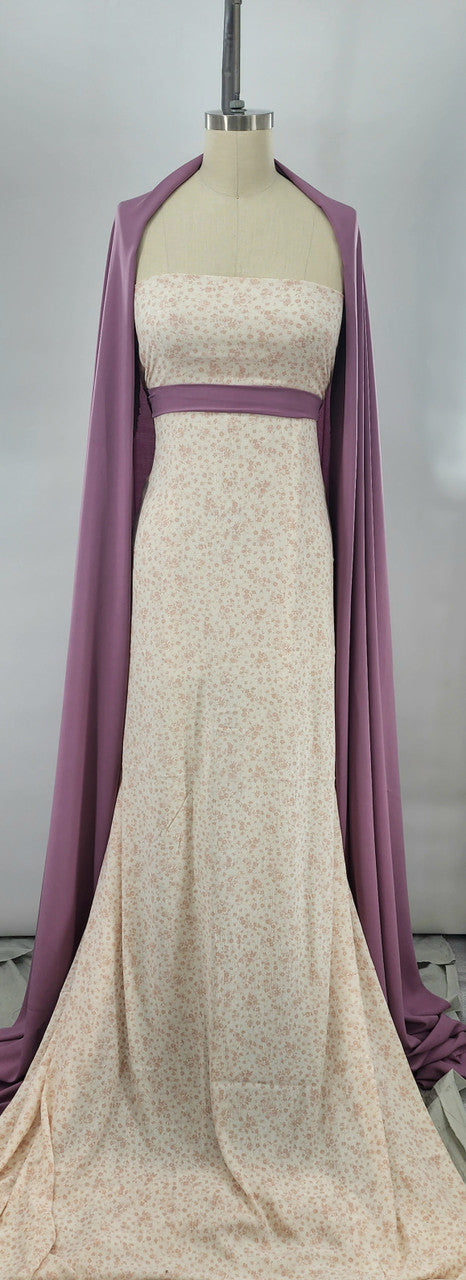 1 Yard Soft Rayon Crinkle Fabric Off White or Blush 100% Rayon, Woven, 50/52" Width