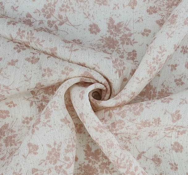 1 Yard Off White Blush Rayon Crinkle Crepon Fabric 50 Inch Width