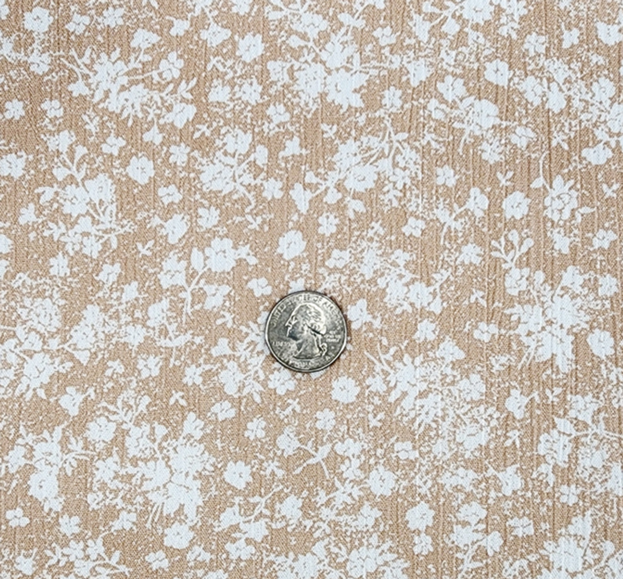 1 Yard Woven Rayon Taupe Crinkle Fabric 50/52" Wide Crepon Style for Garments & Accessories