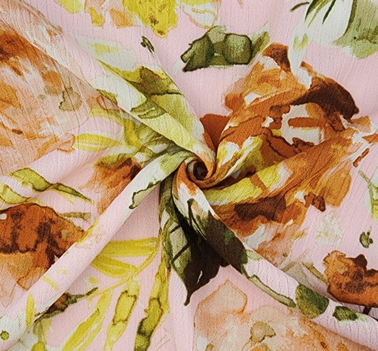 1 Yard Pink Salt Rayon Crepon Fabric Crinkle Material for Dresses Tops 50/52 Inch Width