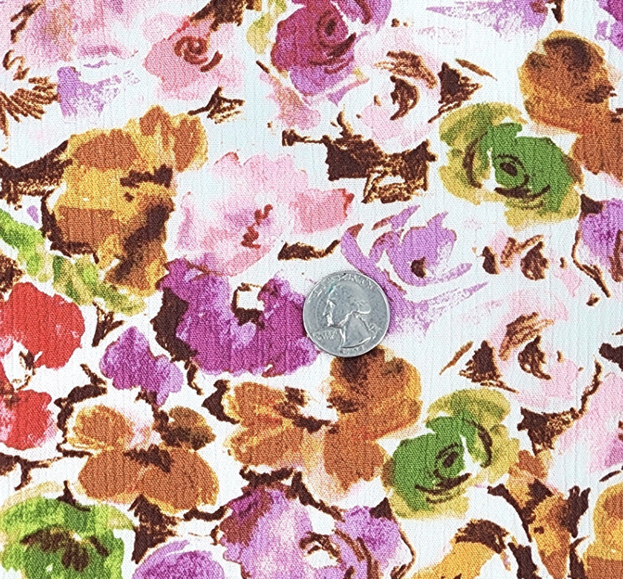 1 Yard Violet Rayon Crepon Fabric, Woven Textured for Apparel Width 50/52"