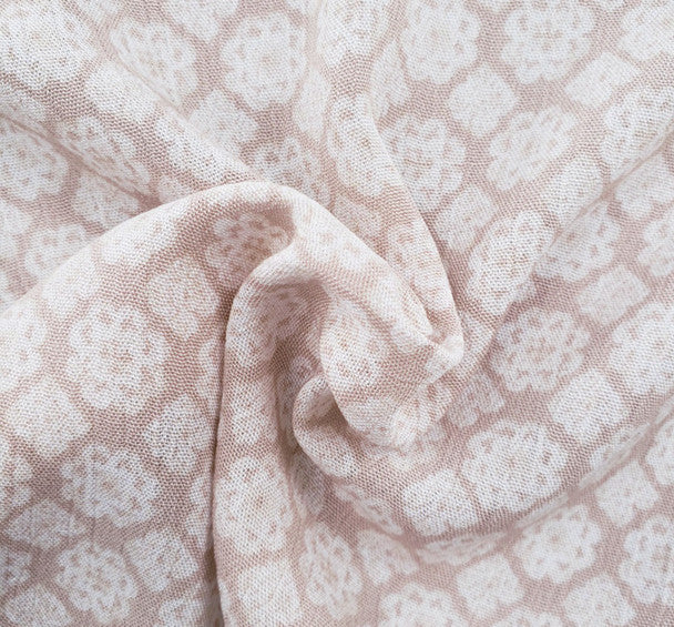 1 Yard Nude Pink Rayon Crinkle Fabric Lightweight Apparel Sewing Material for Dresses 50/52 Inch Width