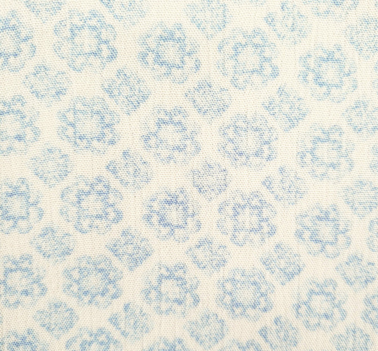 1 Yard Rayon Crinkle Off White/Blue Woven Fabric, 50/52″ Wide 100% Rayon