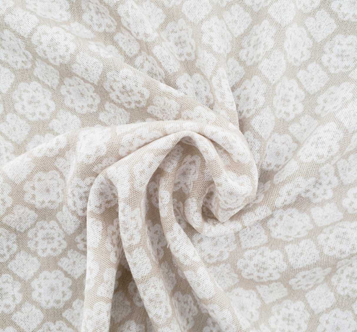 1 Yard Rayon Crinkle Taupe Woven Fabric, 50/52" Wide 100% Rayon