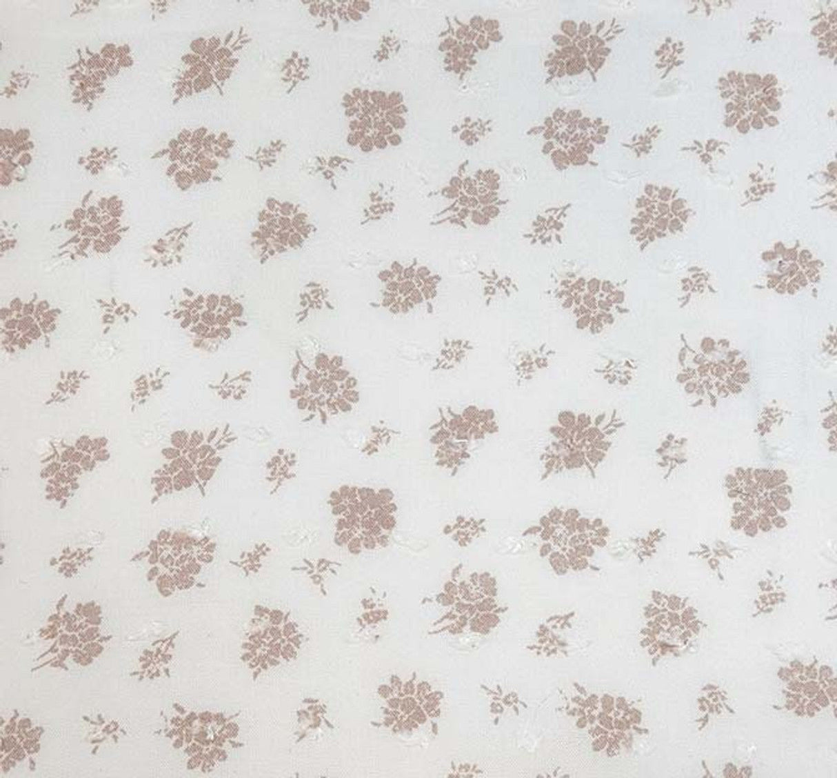 1 Yard Elegant Ivory Rayon Clip Dot Jacquard Apparel Fabric 54 Inch Width