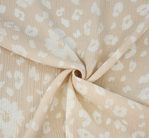 1 Yard Butter Cream Rayon Crinkle Apparel Fabric 50/52 inches Width