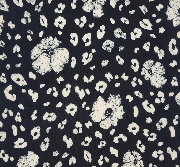 1 Yard Polar Night Rayon Crinkle Apparel Fabric 50/52 inches Width