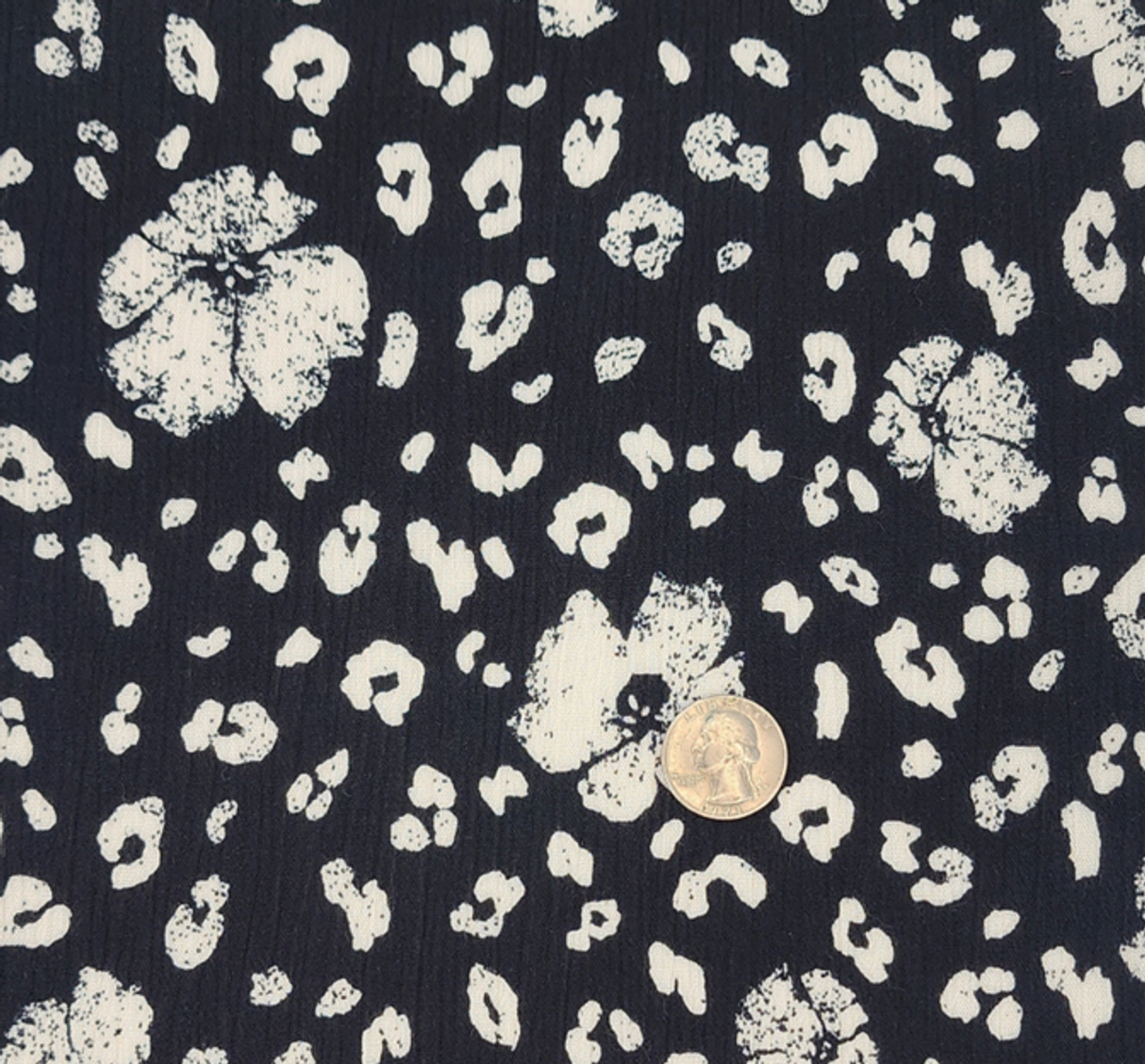 1 Yard Rayon Crinkle Polar Night Woven Fabric Lightweight 50/52” Wide 100% Rayon