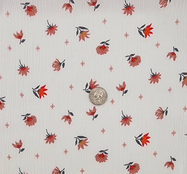 1 Yard Ivory Rayon Crinkle Apparel Fabric 50/52 inches Width