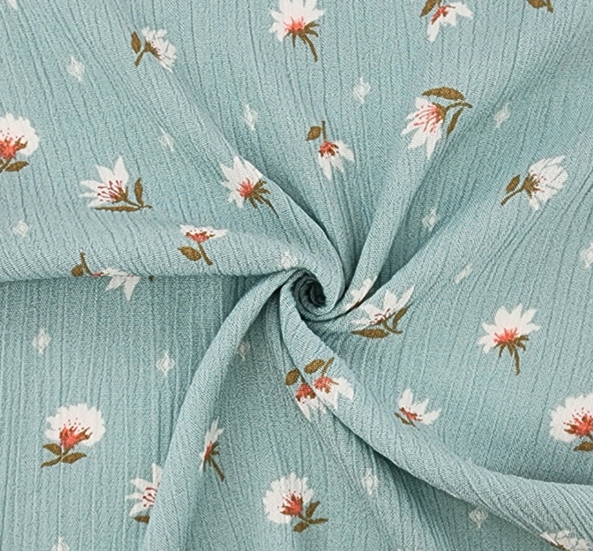 Rayon Crinkle Seafoam 50/52” Lightweight Textured Fabric