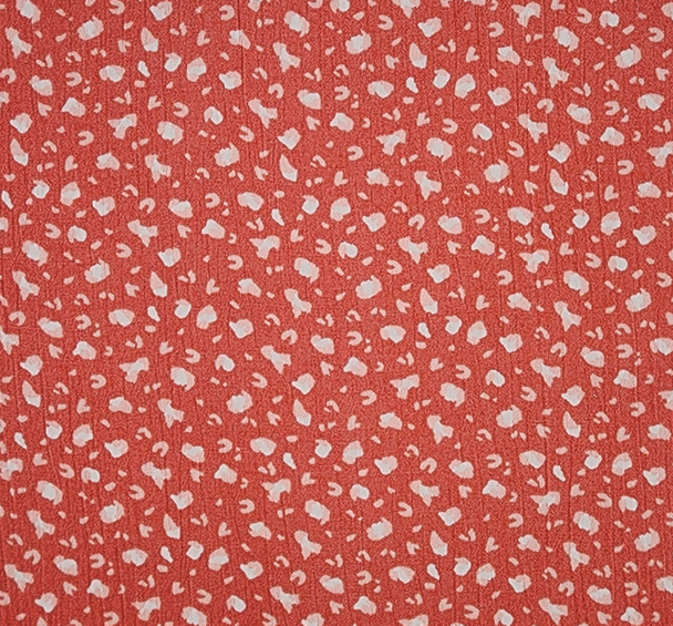 1 Yard Crinkle Rayon Fabric Burnt Coral Lightweight Apparel Material 50/52 Inches Width