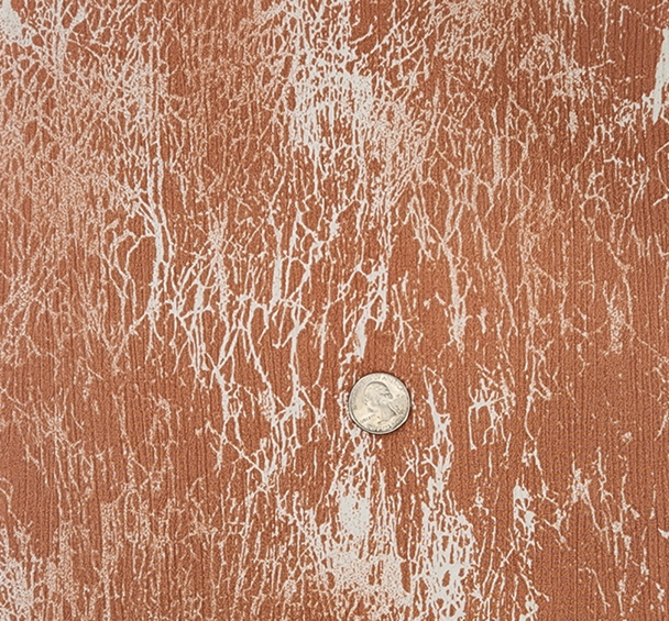 1 Yard Brown Ivory Rayon Crinkle Fabric For Dresses Skirts Blouses Scarves 50/52 Inches Width