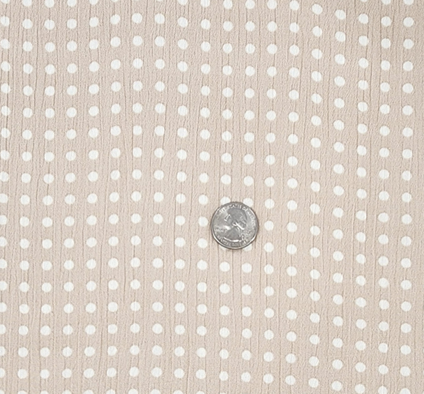 1 Yard Taupe Rayon Textured Crinkle Fabric For Flowy Dresses Blouses Skirts Clothing 50/52" Width