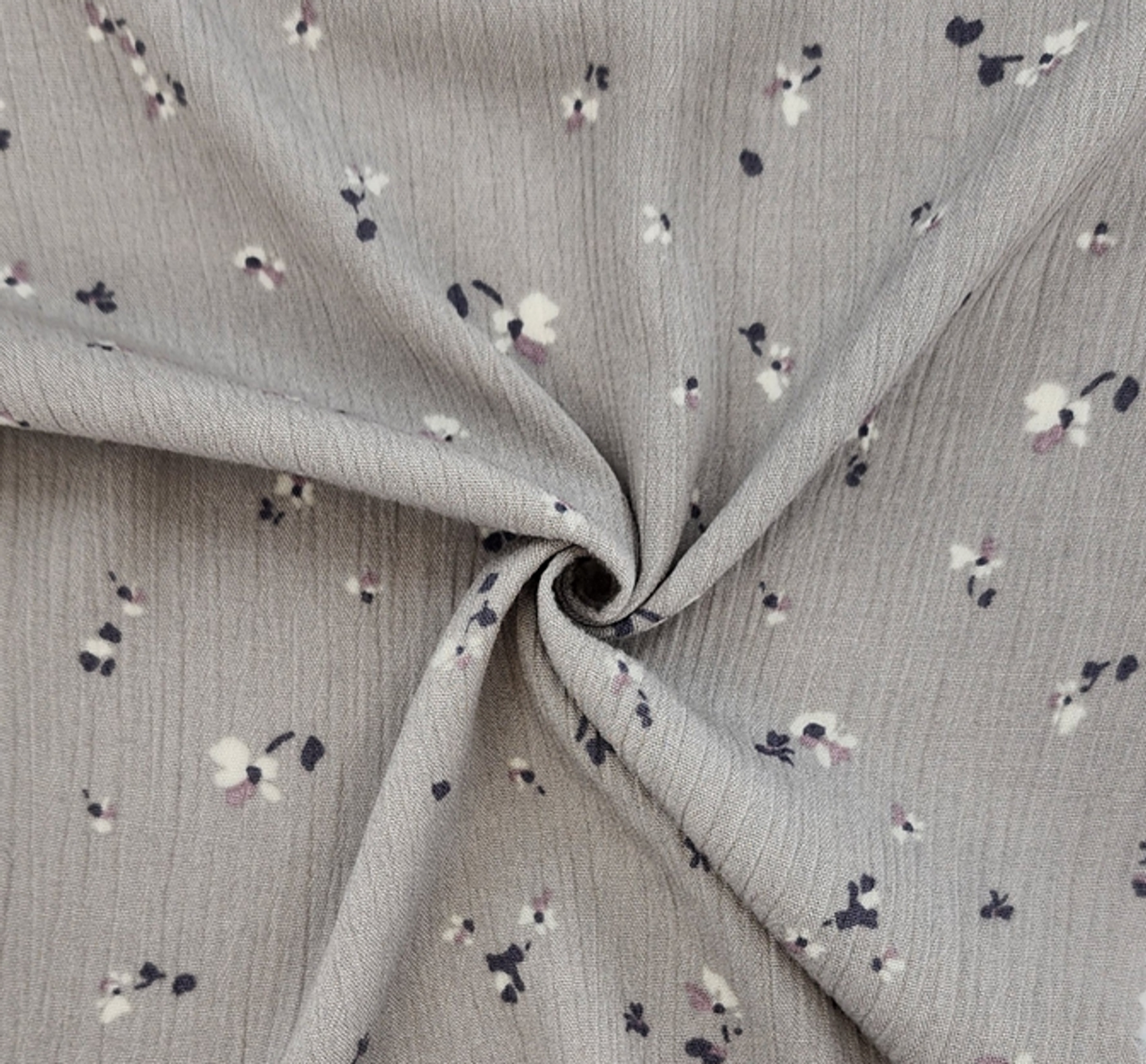 1 Yard Rayon Crinkle Silver Woven Fabric, 50/52" Wide 100% Rayon