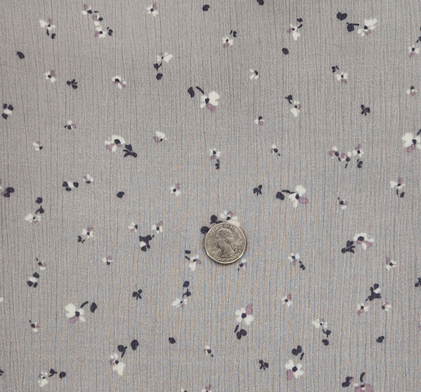 1 Yard Soft Silver Rayon Crinkle Apparel Fabric 50 Inch Width