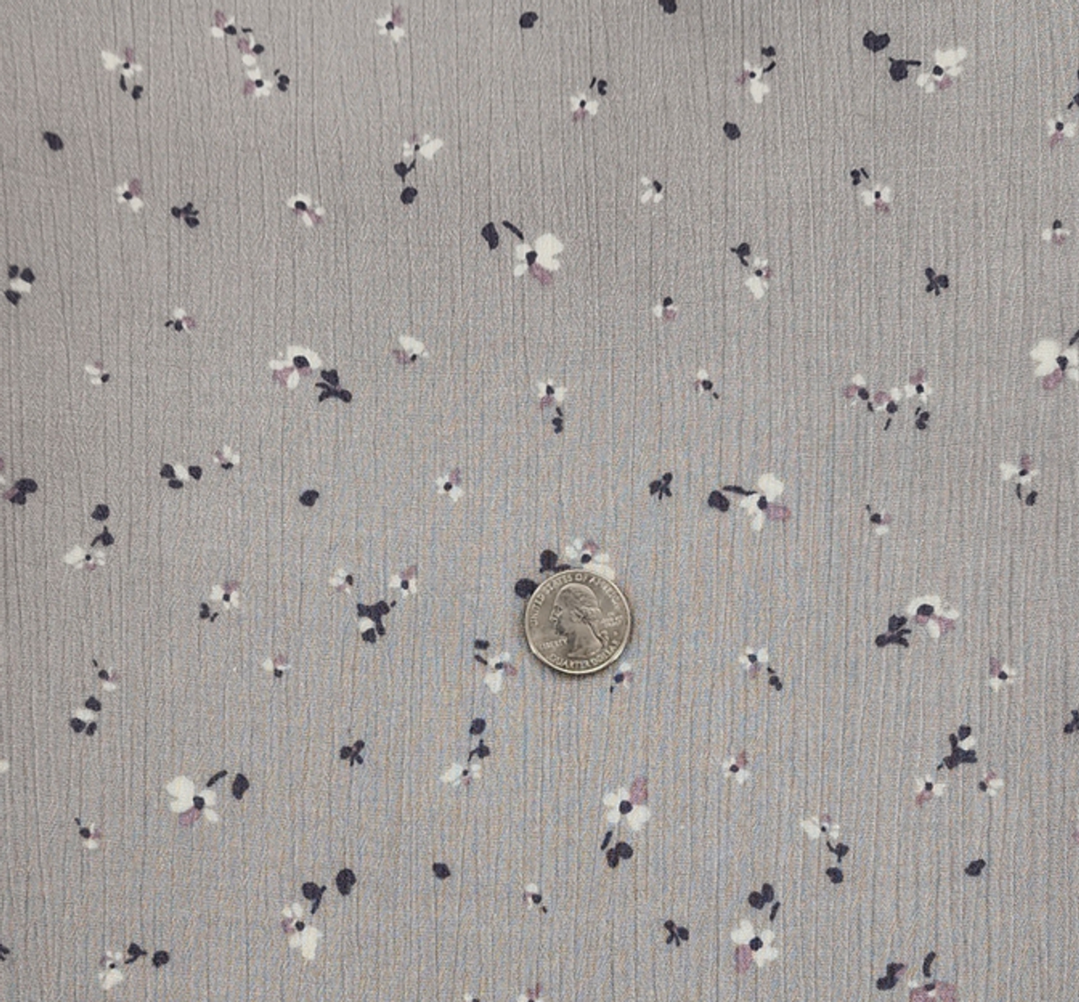 1 Yard Rayon Crinkle Silver Woven Fabric, 50/52" Wide 100% Rayon