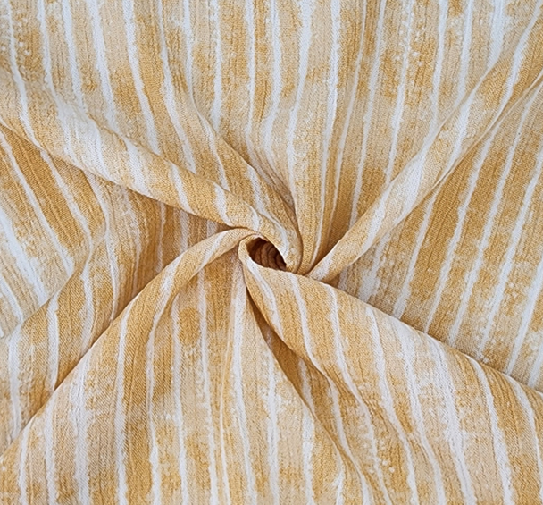 1 Yard Soft Yellow Rayon Crinkle Apparel Fabric 50 Inch Width