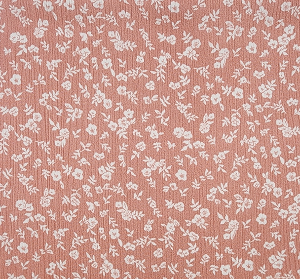 1 Yard Soft Coral Cloud Rayon Crinkle Apparel Fabric 50 Inch Width
