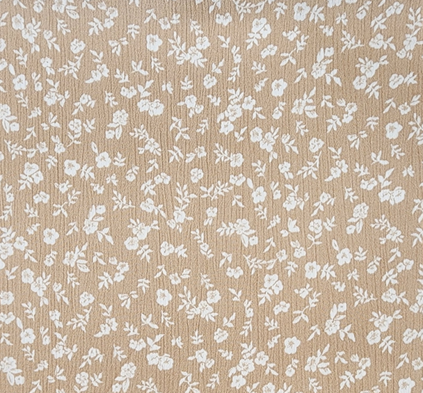 1 Yard Soft Taupe Rayon Crinkle Apparel Fabric 50 Inch Width