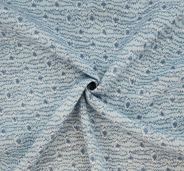 1 Yard Blue Gray Rayon Crinkle Apparel Fabric, Flowing Dress Blouse Material, 50/52" Width