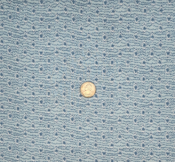 1 Yard Blue Gray Rayon Crinkle Apparel Fabric, Flowing Dress Blouse Material, 50/52" Width