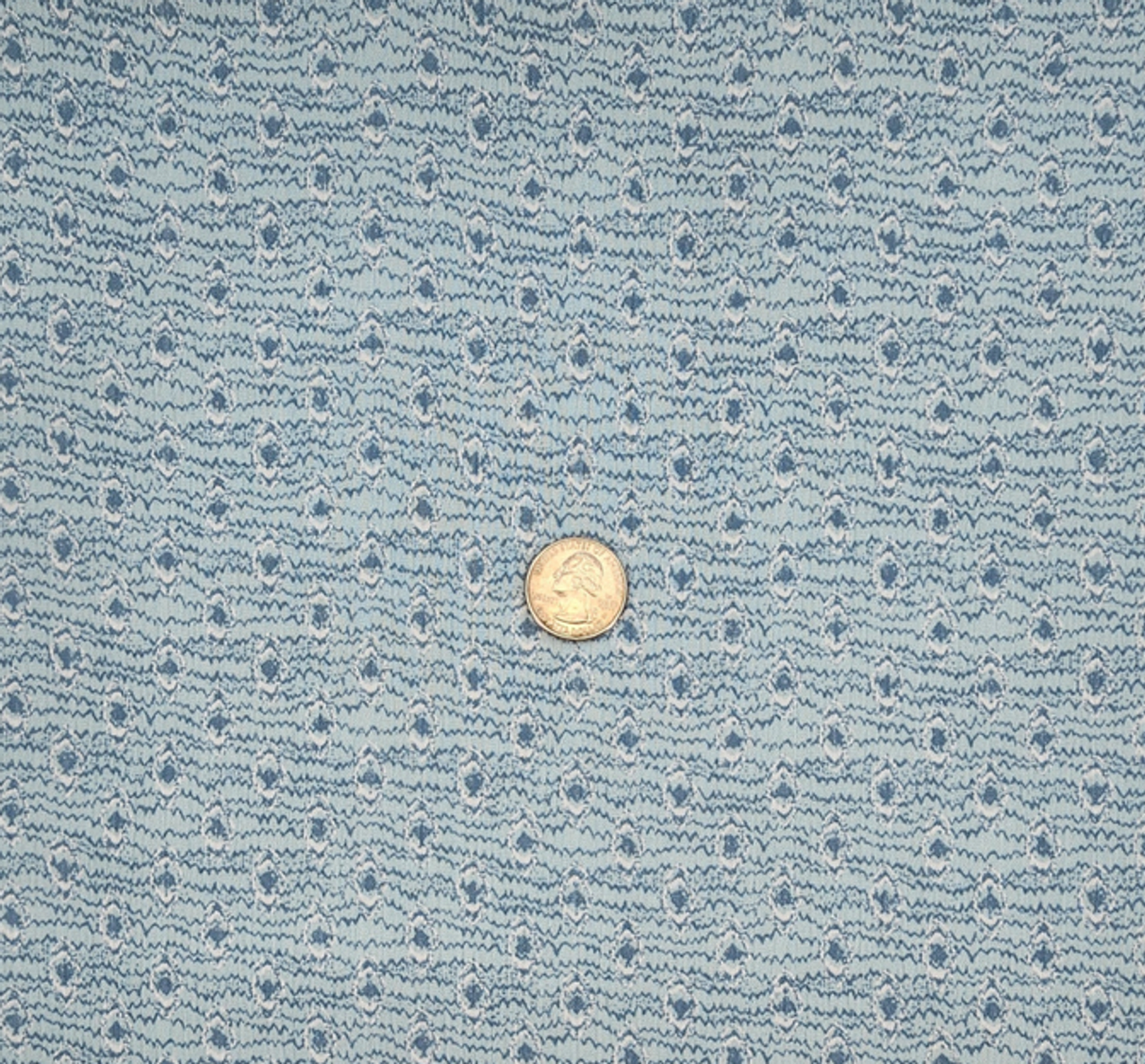 1 Yard 50/52" Wide Blue Gray Rayon Crinkle Fabric Lightweight 125 GSM Crepon Material