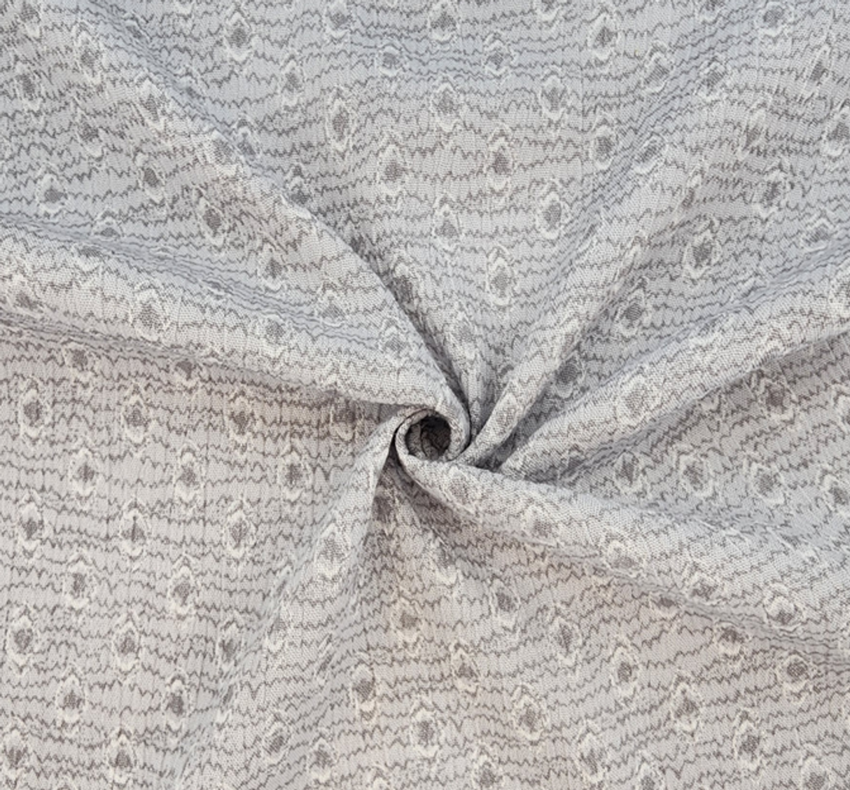 1 Yard 50/52" Wide Lightweight 125 GSM Woven Rayon Crinkle Fabric in Gray