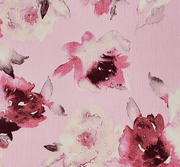 1 Yard Dusty Pink Rayon Crinkle Fabric Lightweight with Soft Drapey Texture for Dresses Blouses and Skirts 50/52 Inch Width