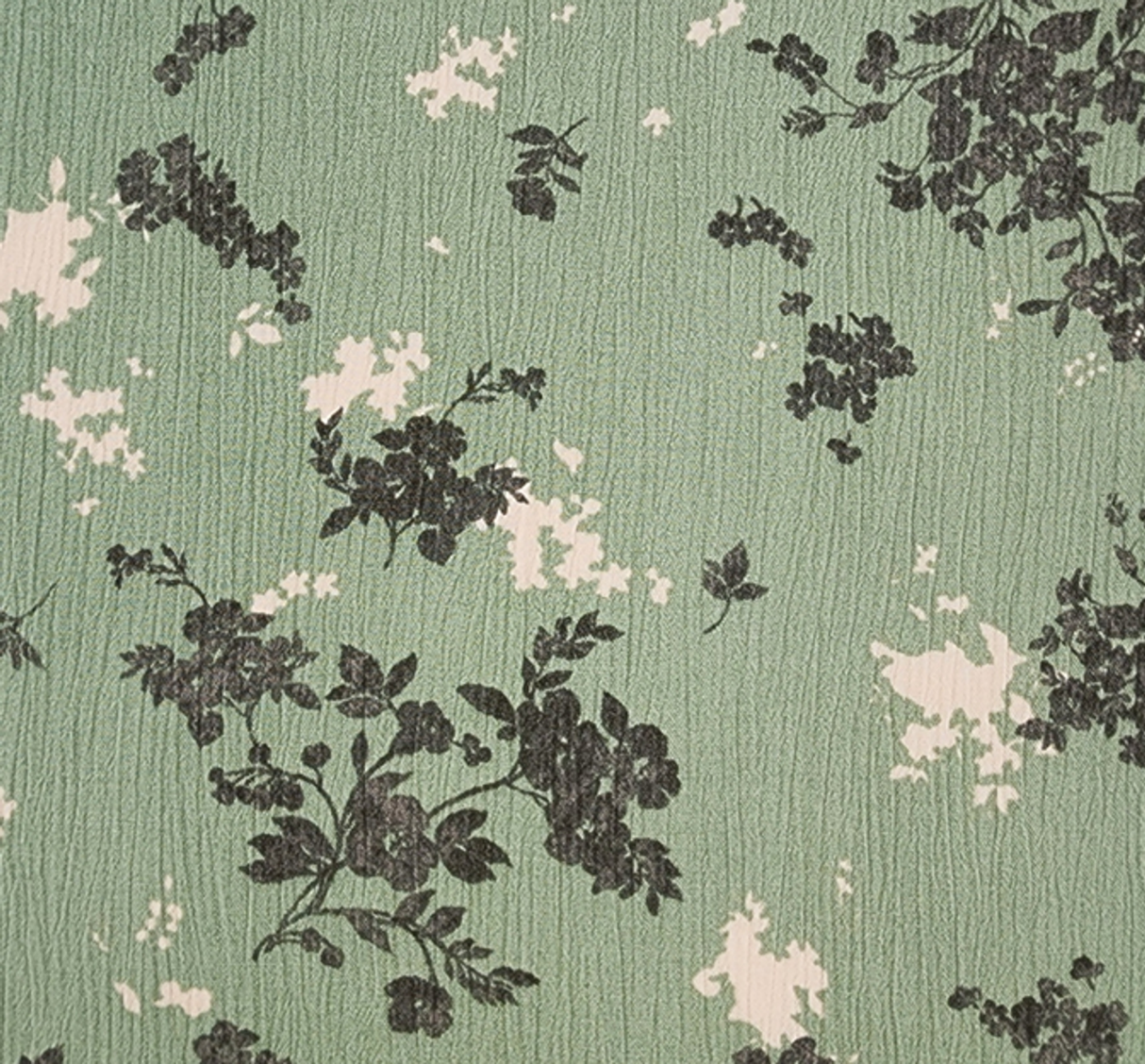 1 Yard Laurel Green 100% Rayon Crinkle Fabric 50/52" Wide Lightweight Textured Apparel