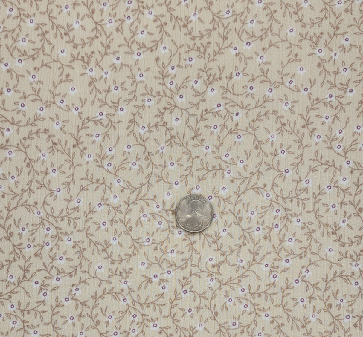 1 Yard Rayon Crinkle Cream Bread Fabric, 50/52" Wide Lightweight Apparel Material