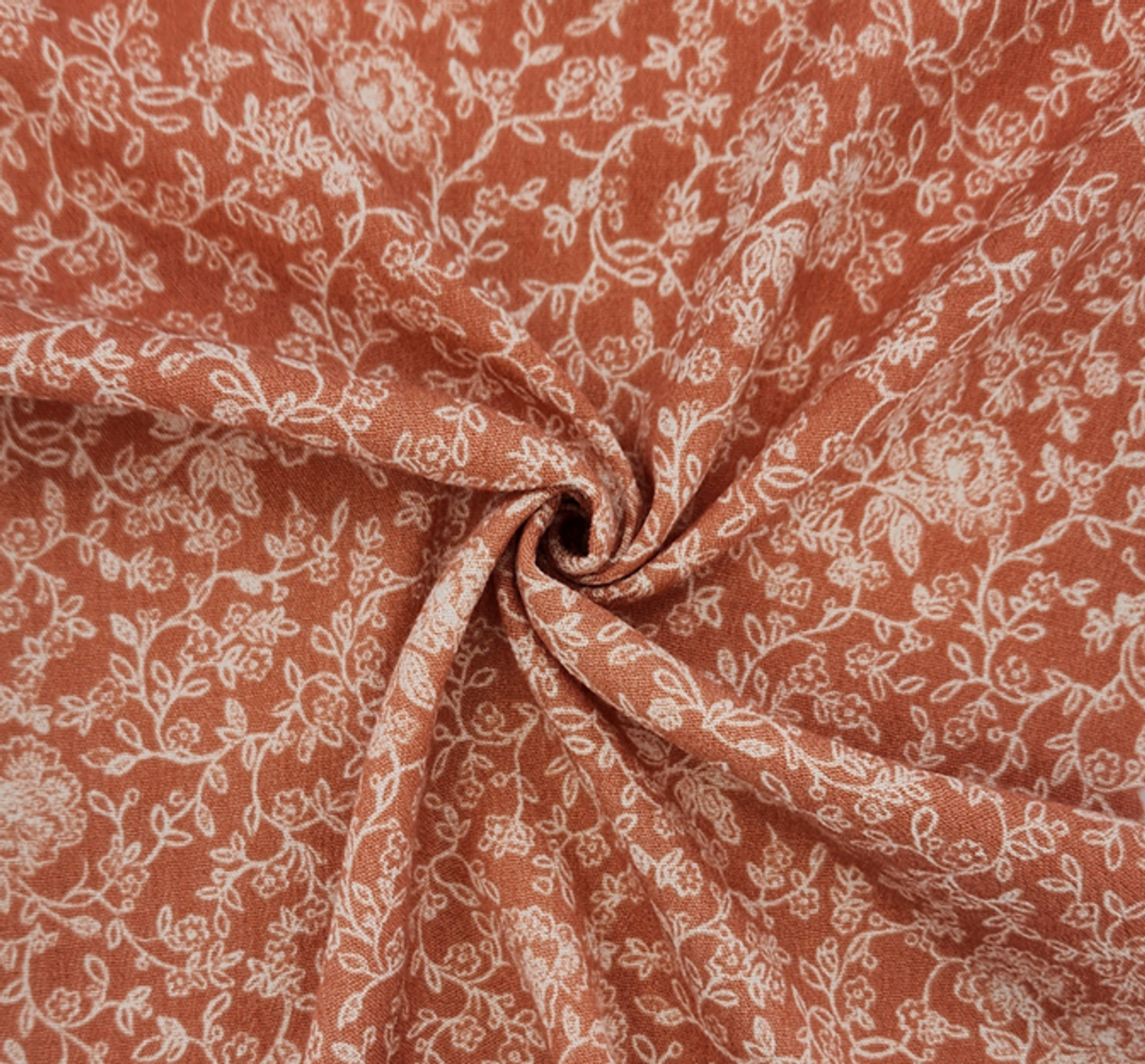 1 Yard Rayon Crinkle Canyon Sunset Fabric, 50/52” Wide, Lightweight Apparel Material
