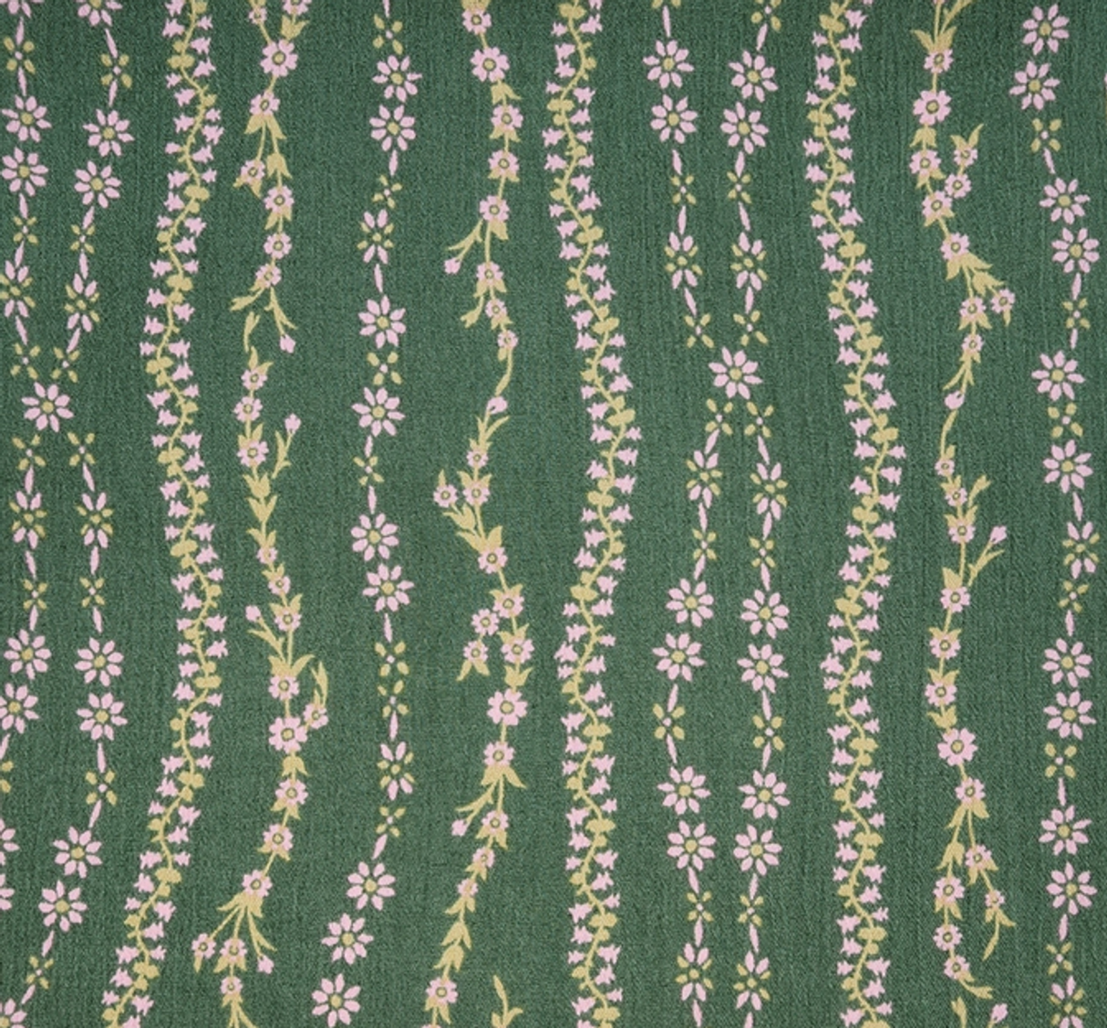 1 Yard Rayon Crinkle Dark Ivy Fabric, 50/52" Wide, Lightweight Apparel Material