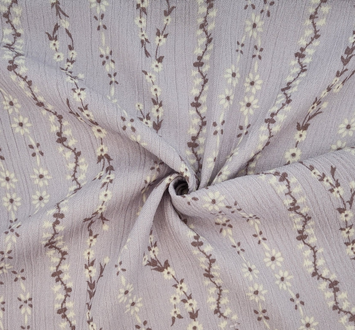 1 Yard Lilac Marble Rayon Crinkle Fabric, 50/52" Wide Lightweight Apparel Material