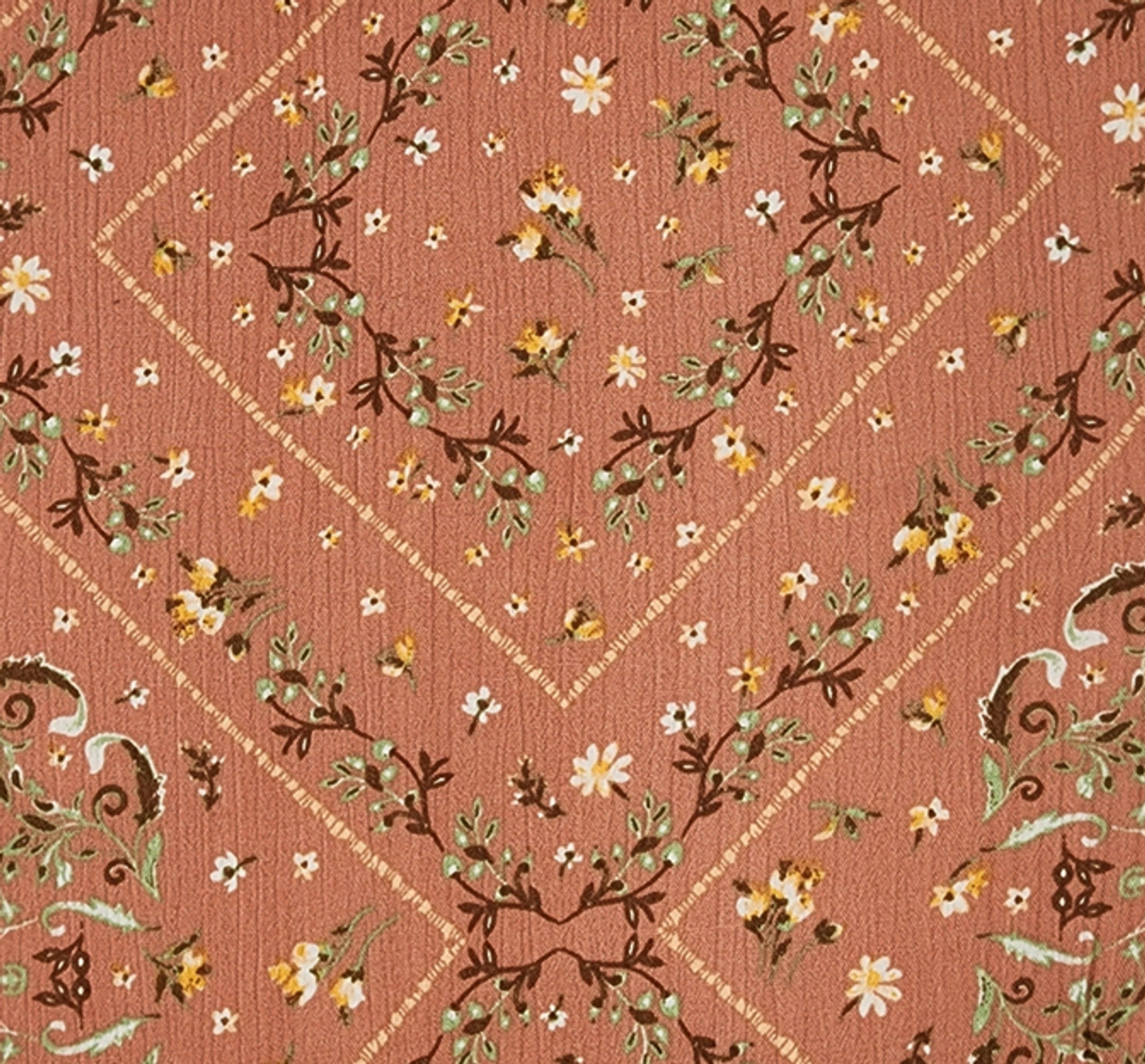 1 Yard Canyon Sunset Rayon Crinkle Fabric, 100% Rayon, 50/52" Wide, Lightweight Apparel Material