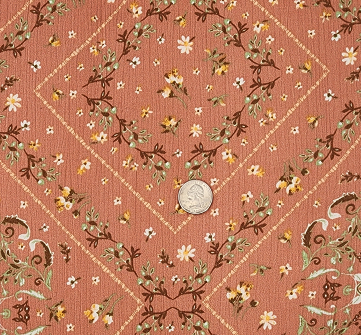 1 Yard Canyon Sunset Rayon Crinkle Fabric, 100% Rayon, 50/52" Wide, Lightweight Apparel Material