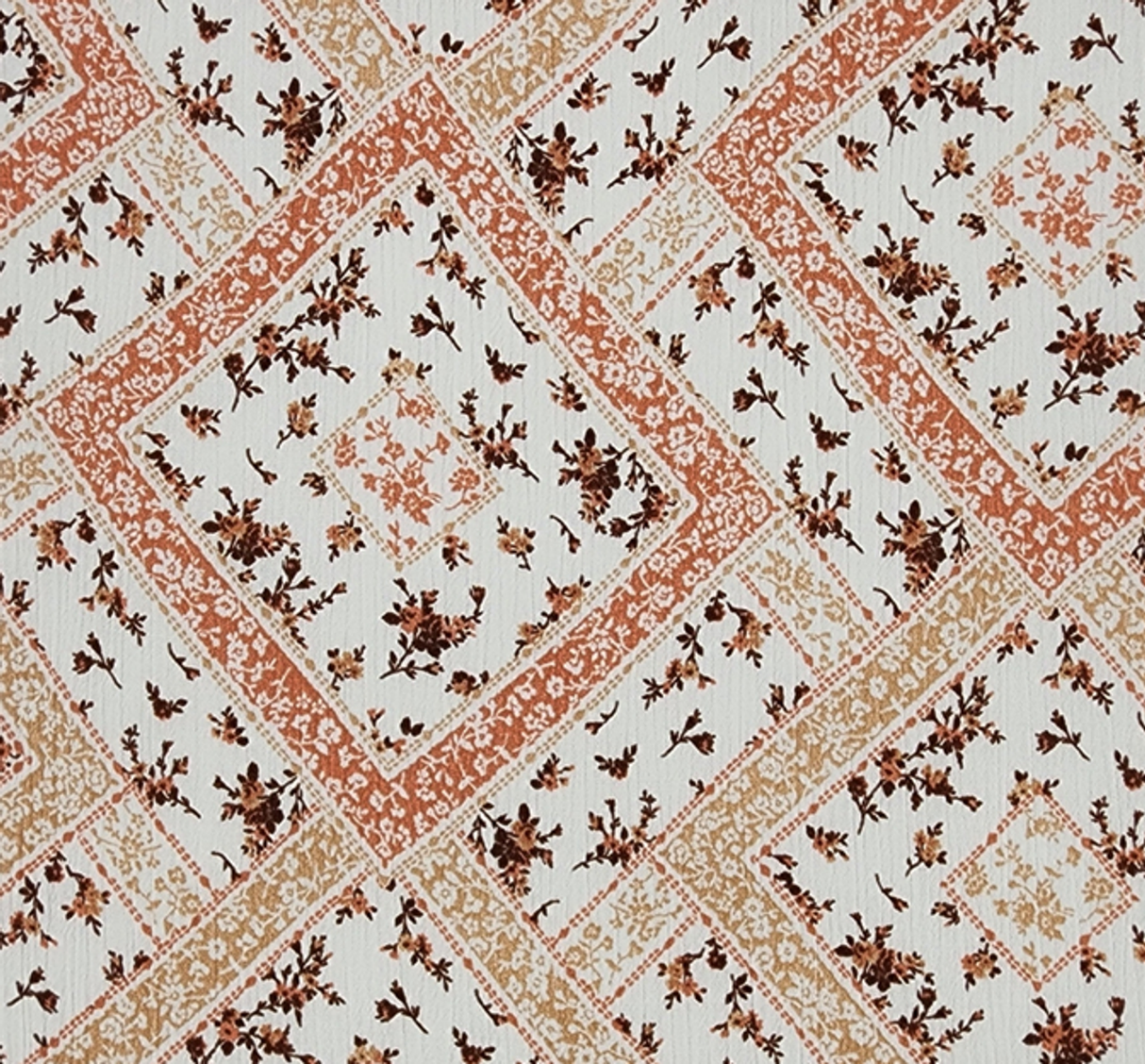1 Yard Ivory Coral Rayon Crinkle Fabric, 50/52" Lightweight Apparel Material
