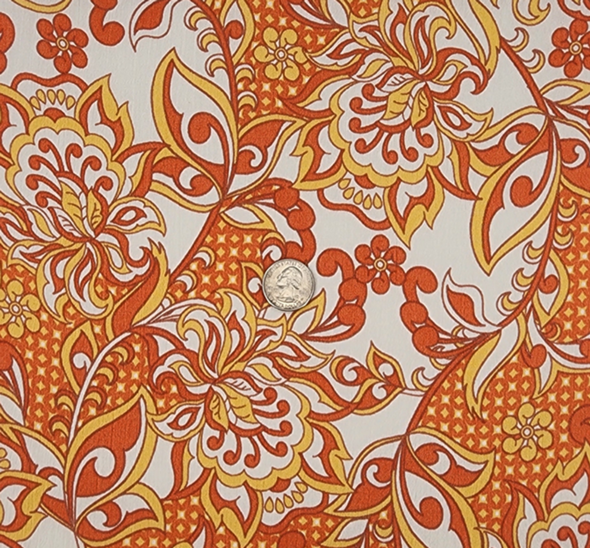 1 Yard Rayon Crinkle Orange Fabric 50/52" Wide, Lightweight 100% Rayon Apparel Material