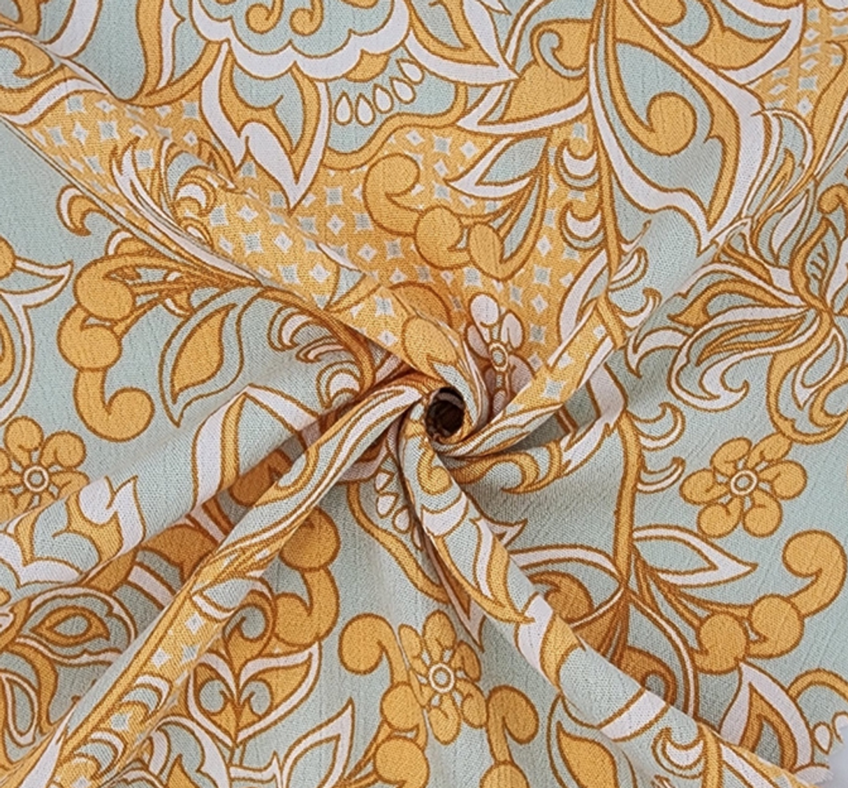 1 Yard Rayon Crinkle Yellow Fabric 50/52" Width Apparel Material