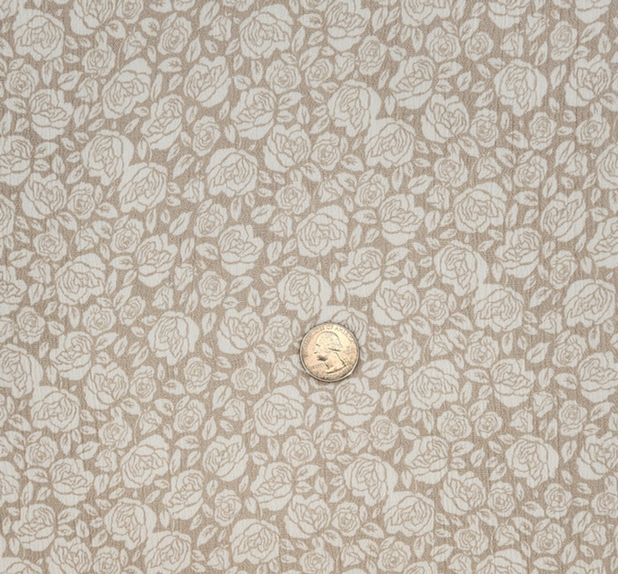 1 Yard Rayon Crinkle Sand Apparel Fabric 50/52" Wide