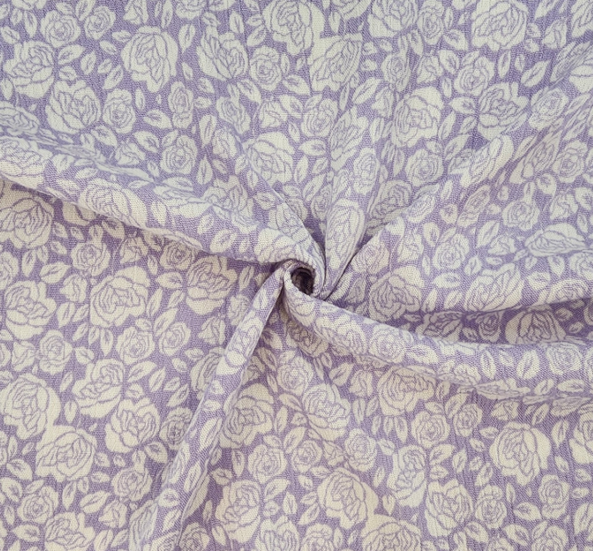 1 Yard Violet Rayon Crinkle Fabric Lightweight Soft Apparel Material for Dresses Blouses 50/52 Inch Width