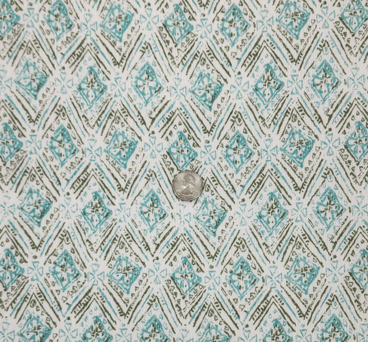 1 Yard Aqua Rayon Crinkle Fabric, Lightweight 50/52” Wide Apparel Material