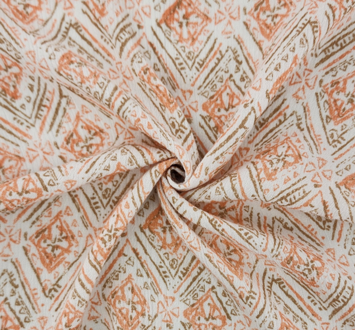 1 Yard Orange Rayon Crinkle Apparel Fabric, 50/52” Wide, Lightweight & Soft – 100% Rayon